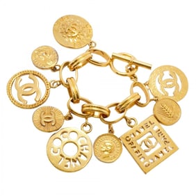 Chanel Bracelet Coco Mark GP Plated Gold Ladies