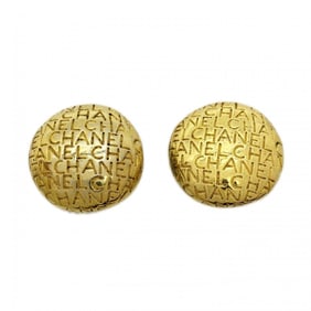 Chanel Earrings Circle GP Plated Gold Ladies