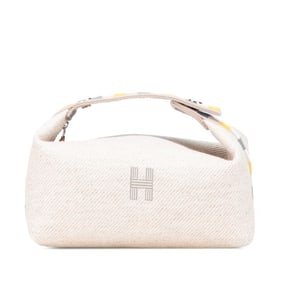 Hermes Hermès Brid A Black PM Handbag in Beige and Gray Wool for Women