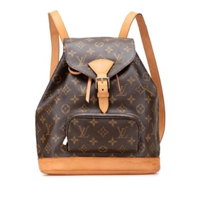 Louis Vuitton Monogram Montsouris MM Backpack M51136 Brown Leather Women's LOUIS VUITTON