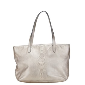 LOEWE belt pattern handbag tote bag in champagne gold leather for women