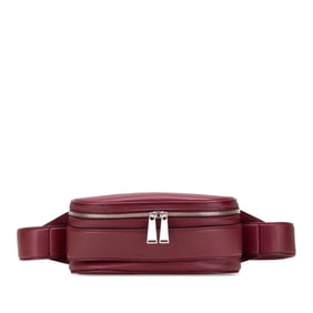 Bottega Veneta Marco Polo Belt Bag/Body Bag in Wine Red Leather for Men