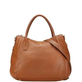 Prada Logo Handbag/Shoulder Bag 2WAY 1BA853 Brown Leather Women's PRADA