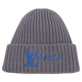 LOUIS VUITTON Louis Vuitton 24 Years Old M7816A Beanie - LV Birds Knit Hat, Size Small, Dark Gray,