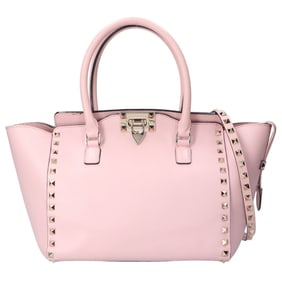 Valentino Garavani IW0B0540BOL Rockstud 2-Way Handbag, Pink, Women's
