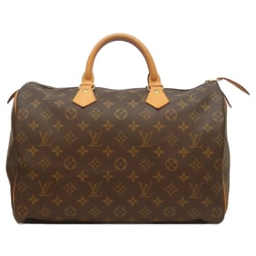 LOUIS VUITTON 2002 Monogram Speedy 35 Boston Bag, Handbag, Travel Brown, Men's and Women's, M41524