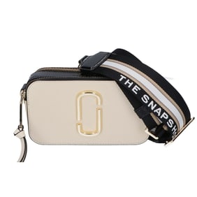 MARC JACOBS M0012007 Snapshot Shoulder Bag in White and Black for Women