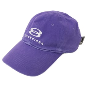 BALENCIAGA 22SS 680739 410B2 Distressed Snowboard Logo Embroidered Baseball Cap, Size L (59cm),