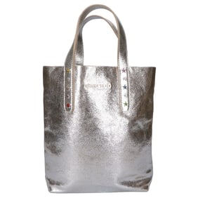 JIMMY CHOO SOFIA Star Studs 10th Anniversary Collection Japan-Exclusive Tote Bag, Silver, Women's