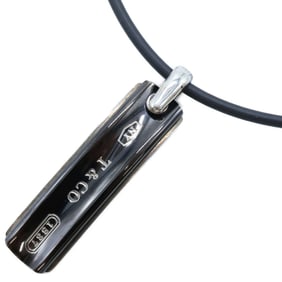 TIFFANY & Co. Tiffany SV925 Narrow Barcode Necklace in Silver and Black for Women