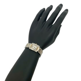 CARTIER Tank Française SM Stainless Steel Wristwatch in Silver and Gold (m992a)