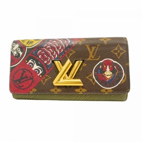 Louis Vuitton Monogram Portefeuille Twist Long Wallet M67260 Khaki Women's