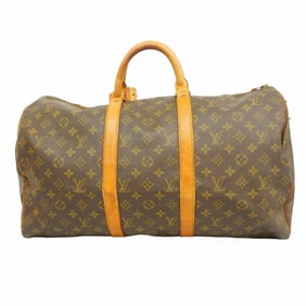 Louis Vuitton Monogram Keepall 50 Boston Bag M41426 Brown Men's and Women's