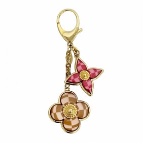 Louis Vuitton Bijoux Sac Mosaic Keychain M66882 Gold Multicolor Women's