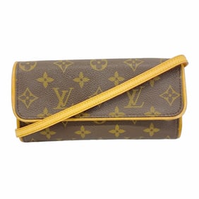 Louis Vuitton Monogram Pochette Twin PM Shoulder Bag M51854 Brown Women's