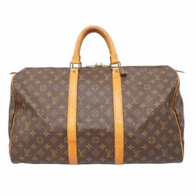 Louis Vuitton Monogram Keepall 50 Boston Bag M41426 Brown Men's and Women's