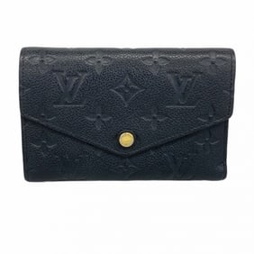 Louis Vuitton Monogram Empreinte Portefeuille Curieuse Compact Tri-fold Wallet M60568 Noir Women's