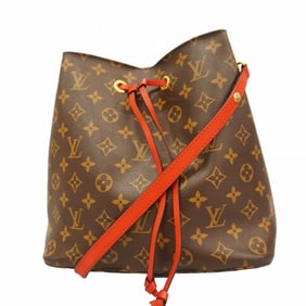 Louis Vuitton Monogram NeoNoe MM Shoulder Bag M44021 Brown Coquelicot Women's