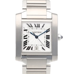 Cartier Tank Française LM Watch, Stainless Steel, W5002Q3 (2302), Automatic, Overhauled and