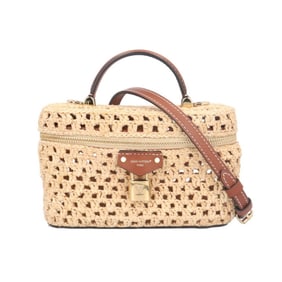 Louis Vuitton Vanity Chain Pouch Shoulder Bag, Raffia, M14303, Beige, Women's, LOUIS VUITTON