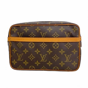 Louis Vuitton Monogram Compiègne 23 Clutch Bag M51847 Brown Men's/Women's