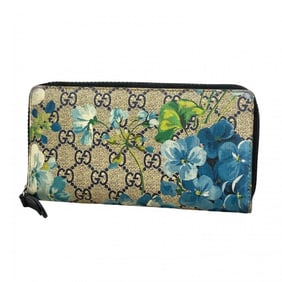 Gucci GG Blooms Long Wallet 408665 Navy Women's