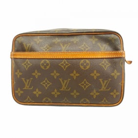 Louis Vuitton Monogram Compiègne 23 Clutch Bag M51847 Brown Men's/Women's