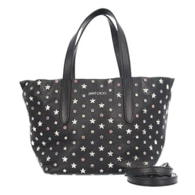 Jimmy Choo Star Stud Mini Sarah Shoulder Bag in Black Leather, Women's, 2-Way