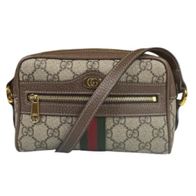 Gucci Ophidia Shoulder Bag in GG Supreme Canvas (517350) Brown, Women's