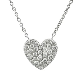 Tiffany Metro Heart Necklace, 18k Gold with Diamonds, Women's, TIFFANY & Co.
