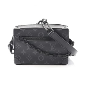 Louis Vuitton Mini Soft Trunk Shoulder Bag in Coated Canvas and Leather, Monogram Eclipse, Men's,
