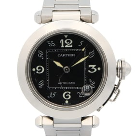 Cartier Pasha C Watch, Stainless Steel, Boys', Black, W31043M7