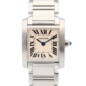 Cartier Tank Française SM Watch, Stainless Steel, Women's, Silver, W51008Q3