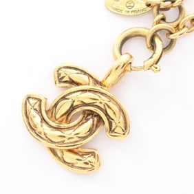 CHANEL Coco Mark Necklace Jewelry GP (Gold Plated) Women's Gold