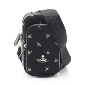Vivienne Westwood Phone Crossbody Bag in Black Baby Orbs, Neoprene Shoulder Bag, Women's, Black,
