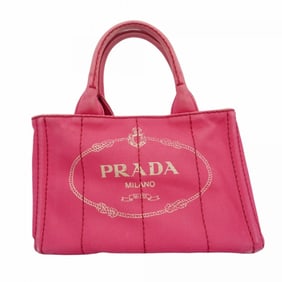 Prada Canapa Canvas Tote Bag, Pink, Women's