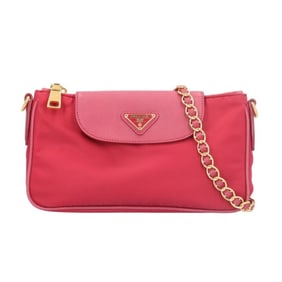 Prada Nylon Shoulder Bag BT0779 Pink Women's PRADA Chain
