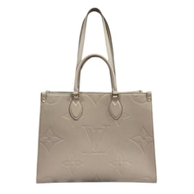 Louis Vuitton On the Go MM Monogram Empreinte Shoulder Bag, M45607, Beige, Women's, LOUIS VUITTON
