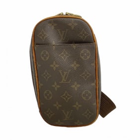 Louis Vuitton Monogram Pochette Ganjou Body Bag M51870 Brown Men's