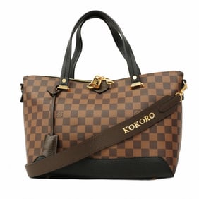 Louis Vuitton Damier Hyde Park Handbag N41014 Black Ebene 2-Way Bag for Women P1490181