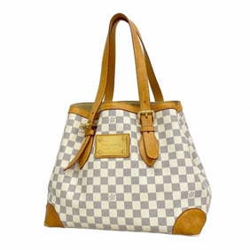 Louis Vuitton Damier Azur Hampstead MM Tote Bag N51206 White Women's