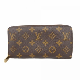 Louis Vuitton Monogram Zippy Wallet M41895 Brown Fuchsia Women's