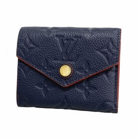 Louis Vuitton Monogram Empreinte Zoe Tri-fold Wallet M58880 Marine Rouge Women's
