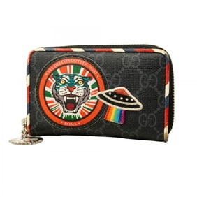 Gucci GG Supreme Wallet/Coin Case 496343 Black Men's