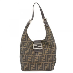 Fendi Zucca nylon canvas handbag in brown for women