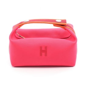 Hermes Hermès Brides A Black PM Handbag, Canvas, Women's, Pink, Orange, Bordeaux