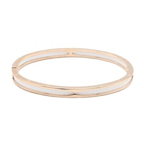 BVLGARI B-zero1 Ceramic Bracelet in 18K Pink Gold (Pink Gold) for Men and Women, White, 351408