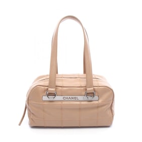 CHANEL Chocobar Boston Bag in Beige Calfskin Leather (A36135) for Women