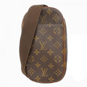 Louis Vuitton Monogram Pochette Ganjou Body Bag M51870 Brown Men's