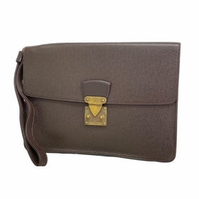 Louis Vuitton Taiga Pochette Clado Clutch Bag M30196 Acajou Men's